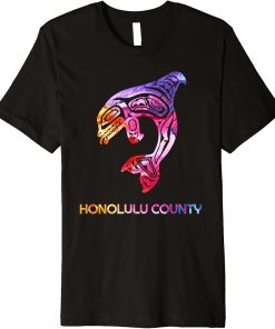 Tribal Honolulu County Orca Killer Whale Indigenous Native Premium T-Shirt