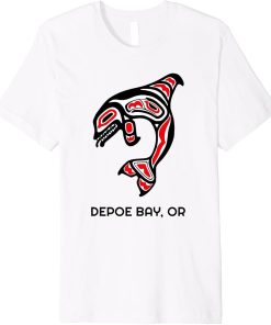 Depoe Bay, Oregon Native American Orca Killer Whales Premium T-Shirt