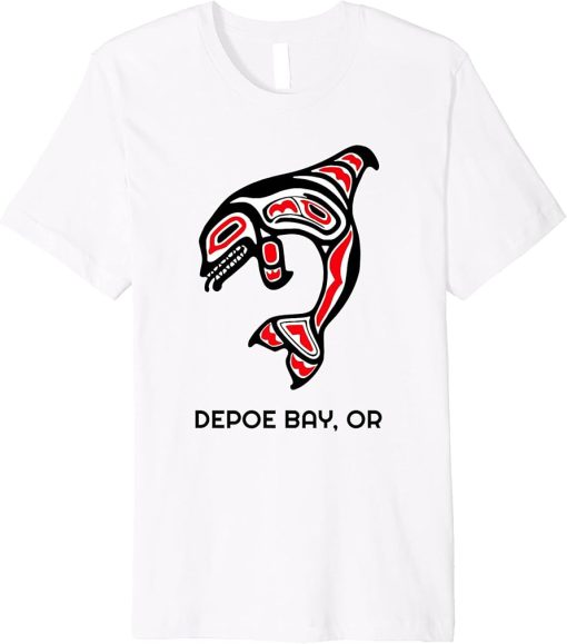 Depoe Bay, Oregon Native American Orca Killer Whales Premium T-Shirt