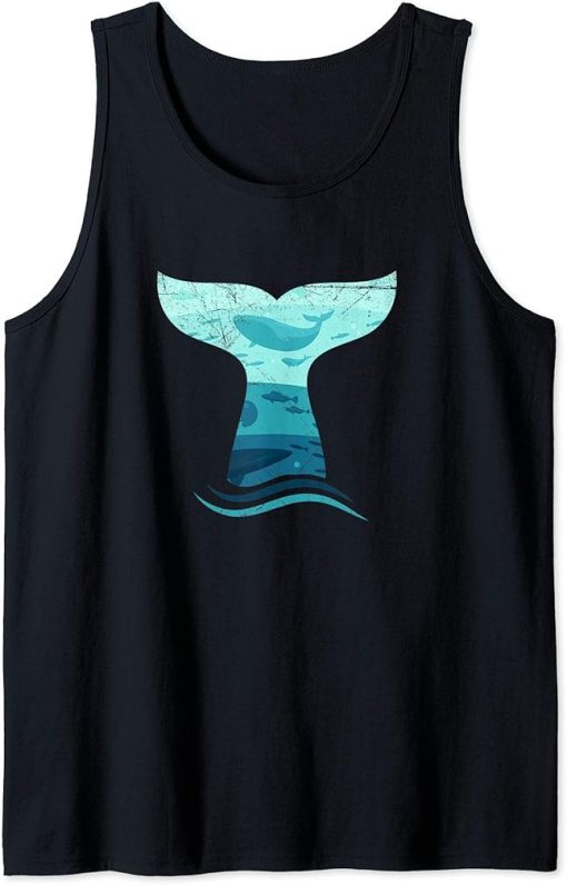 Whale Tail in Waves Tank Top