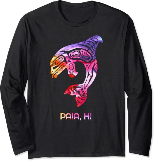 Tribal Paia Orca Killer Whale Indigenous Native Long Sleeve T-Shirt