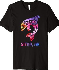 Sitka Alaska PNW Native American Indian Orca Killer Whale Premium T-Shirt